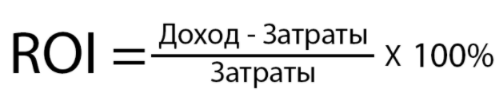 Формула расчета ROI